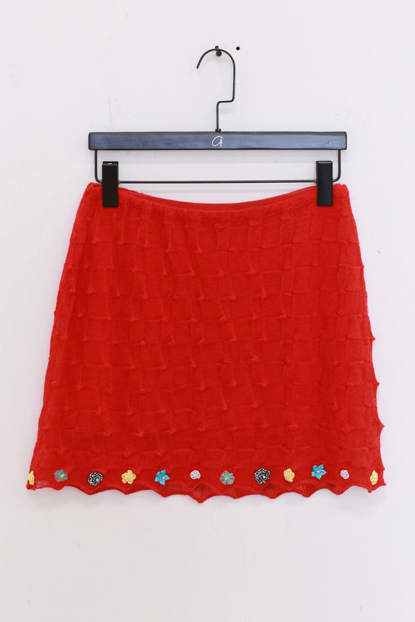 YANYAN KNITS 25 Spring/Summer BORLOR Camisole/Woven Lined Mini Skirt YYK-YYW25-0771-HONG Red Skirt YYW25-0081